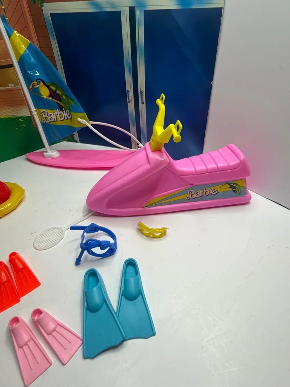 Vintage 1980s Barbie Pool, Patio & Water Sports Mega Lot LOOK AT ALL PICS